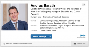 Baráth András Linkedin adatlapja